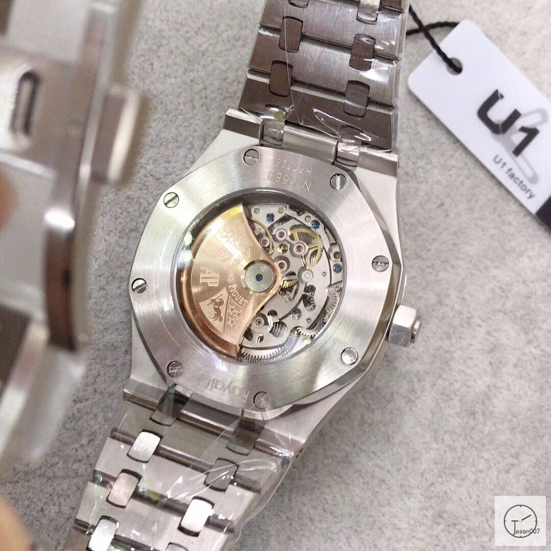 Audemars Piguet Royal Oak Frosted Gold Double Balance Wheel Openworked Skeleton White Dial Automatic Movement Stainless Steel Mens Watch AU3588020