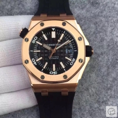 Audemars Piguet Royal Oak Offshore Rose Gold Automatic Movement Rubber 42mm Men Watch AU2588080