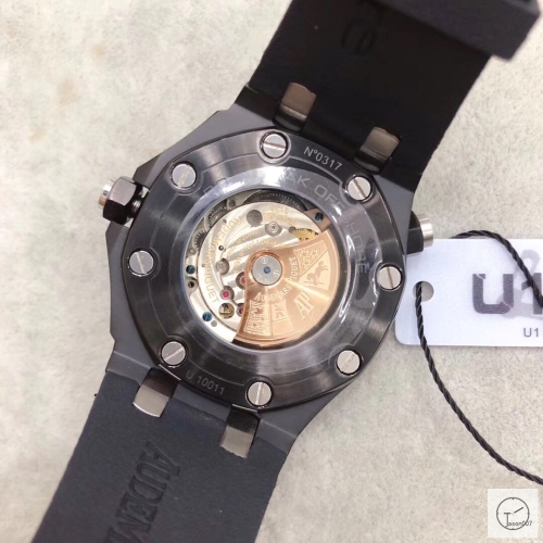 Audemars Piguet Royal Oak Offshore Pvd Black Automatic Movement Engraved Rubber 42mm Men Watch AU2588280