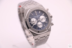 Audermars Piguet Royal Oak U1 Factory Blue Face 41MM Quartz Chronograph Mens Watch AU36066400