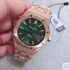 Audermars Piguet Royal Oak Rose Gold Green Dial 41MM Automatic Movement Mens Watch AU3585960