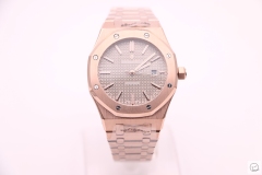 Audermars Piguet Royal Oak Rose Gold Gray Dial 41MM Engraved Automatic Movement Mens Watch AU3586260