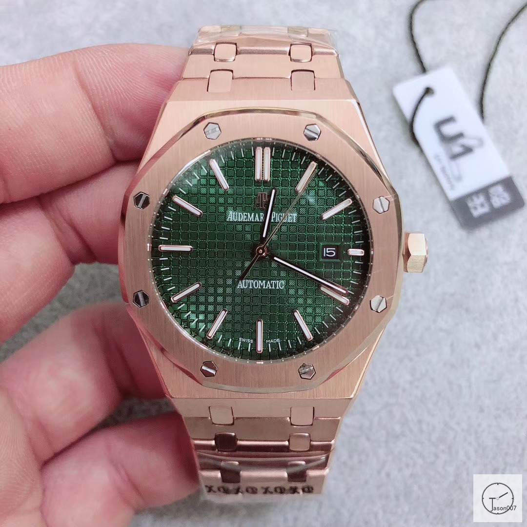 Audermars Piguet Royal Oak Rose Gold Green Dial 41MM Automatic Movement Mens Watch AU3585960