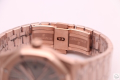 Audermars Piguet Royal Oak Rose Gold Gray Dial 41MM Engraved Automatic Movement Mens Watch AU3586260