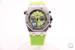 Audemars Piguet Royal Oak Offshore 42mm Green Rubber Quartz chronograph Green Dial Ap Men's Watch AU26067580