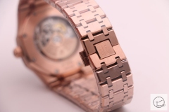 Audemars Piguet Royal Oak 18K Rose Gold Skeleton Dial Black Automatic Movement Stainless Steel Mens Watch AU36066960