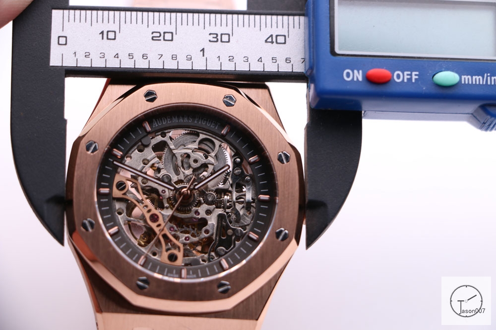 Audemars Piguet Royal Oak 18K Rose Gold Skeleton Dial Gray Automatic Movement Stainless Steel Mens Watch AU36067060