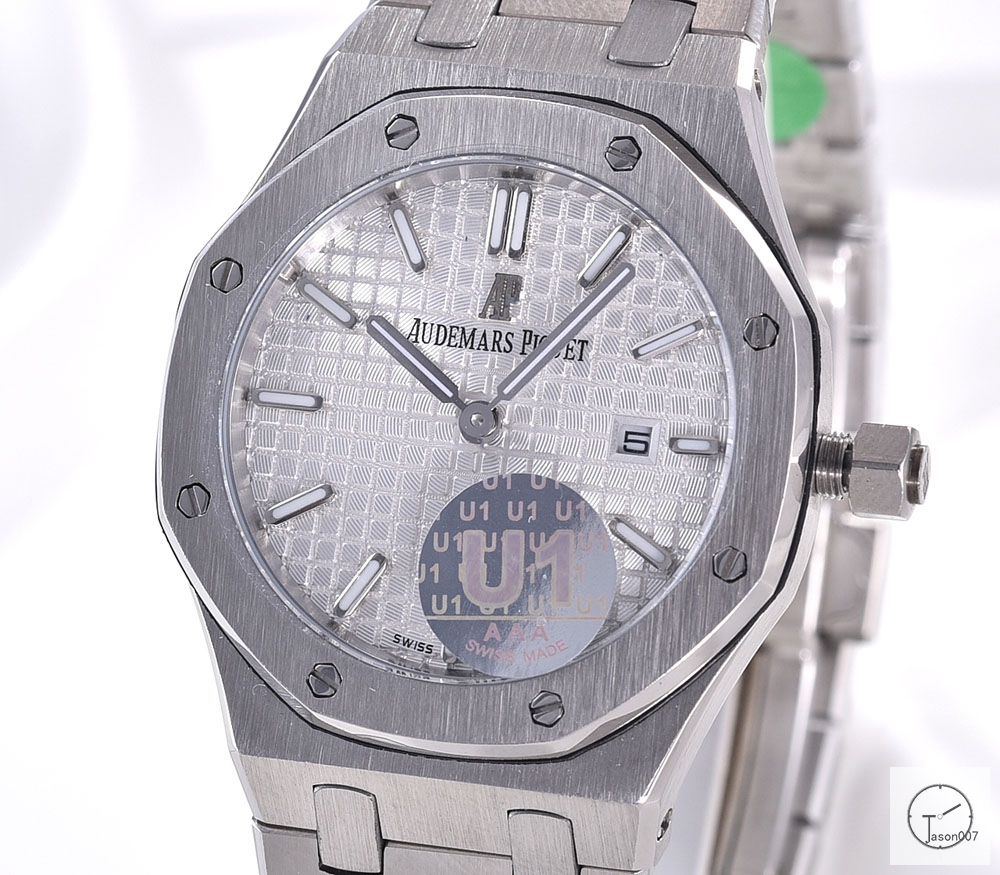 Audemars Piguet Royal Oak Women 34mm Quartz Silver Case White Dial AP Original Buckle Sapphire Watch AU26067800