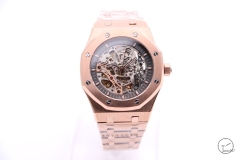 Audemars Piguet Royal Oak 18K Rose Gold Skeleton Dial Gray Automatic Movement Stainless Steel Mens Watch AU36067060