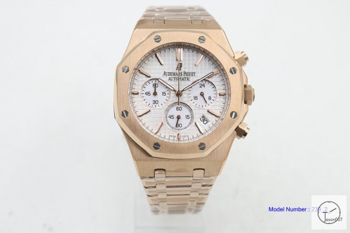 Audermars Piguet Royal Oak 41MM Quartz Chronograph Rose Gold White Face Mens Watch AU36066700