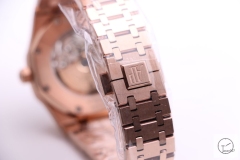 Audemars Piguet Royal Oak 18K Rose Gold Skeleton Dial Blue Automatic Movement Stainless Steel Mens Watch AU36067160