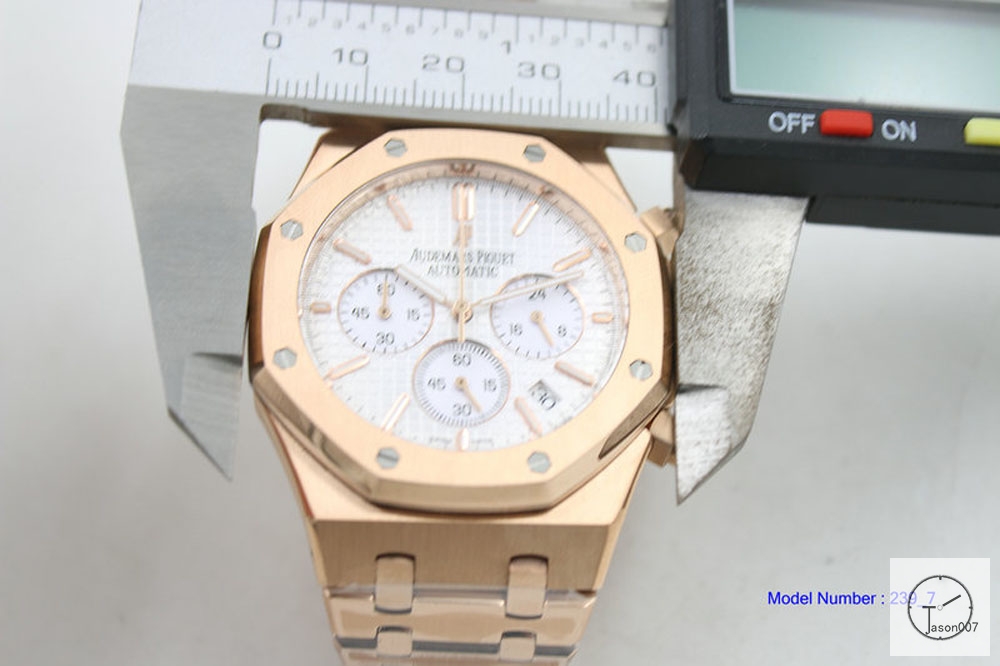 Audermars Piguet Royal Oak 41MM Quartz Chronograph Rose Gold White Face Mens Watch AU36066700