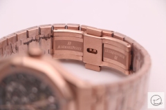 Audemars Piguet Royal Oak 18K Rose Gold Skeleton Dial Black Automatic Movement Stainless Steel Mens Watch AU36066960