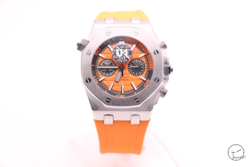 Audemars Piguet Royal Oak Offshore 42mm Orange Rubber Quartz chronograph Orange Dial Ap Men's Watch AU26067780