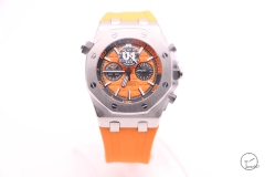 Audemars Piguet Royal Oak Offshore 42mm Orange Rubber Quartz chronograph Orange Dial Ap Men's Watch AU26067780