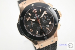 Hublot, 44mm Big Bang 7750 Automatic Chronograph Ref.301.PB.131RX in 18KPG & Ceramic Ruuber ceramics Men's Watch HBG100011500