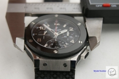 Hublot Big Bang 44 mm Chronograph Automatic Steel Carbon Watch 301.SB.131.RX 7750 Automatic Movement Transparent caseback Rubber Strap Men's watch HBG100013500