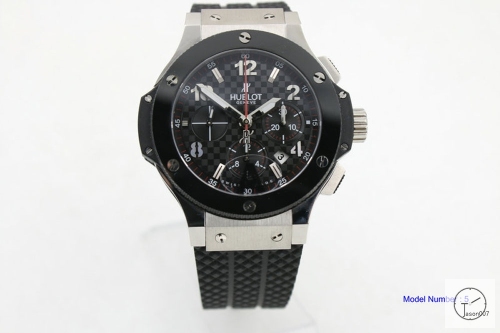 Hublot Big Bang 44 mm Chronograph Automatic Steel Carbon Watch 301.SB.131.RX 7750 Automatic Movement Transparent caseback Rubber Strap Men's watch HBG100013500