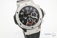 HUBLOT Big Bang 44 mm Steel Silver 7750 Automatic Chronograph Watch 301.SX.130.RX display date and chronograph Deployant Buckle Ruuber Men's watch HBG100012500