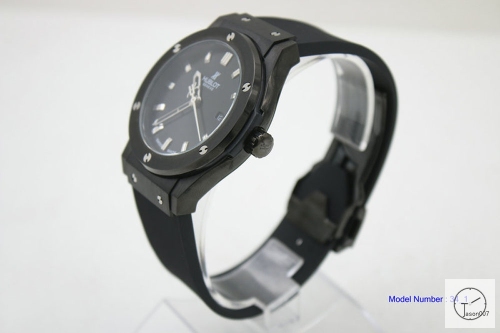 HUBLOT Classic Fusion Black CASE Smooth dial Automatic Movement Rubber Back Glass Auto Date Original clasp Men's 40mm Watch HUBP20000660