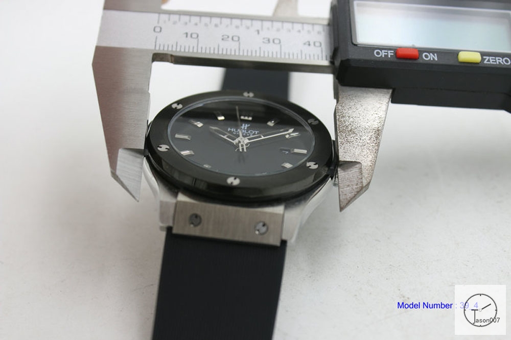 HUBLOT Classic Fusion Silver CASE Automatic Movement Ceramics Bezel Rubber Back Glass Auto Date Original clasp Men's 40mm Watch HUBP20001160