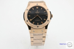 HUBLOT Classic Fusion 316L Stainless steel Rose Gold Automatic Movement Black Dial Back Glass Auto Date Men's 40mm Watch HUBP20000180