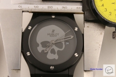 HUBLOT Classic Fusion Black Case Automatic Movement Black Skull Dial Rubber Back Glass Auto Date Original clasp Men's 40mm Watch HUBP20000560