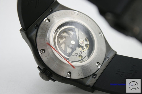 HUBLOT Classic Fusion Black CASE Smooth dial Automatic Movement Rubber Back Glass Auto Date Original clasp Men's 40mm Watch HUBP20000660