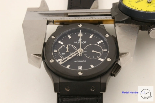 Hublot Classic Fusion Series VK Quartz Chronograph Black Auto Date Leather&Rubber Black Dial 42mm Men's Watch HUBS200240