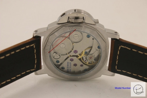 LUMINOR PANERAI Mens 42MM Brown Leather Strap Automatic Movement Glass Back PN4361820