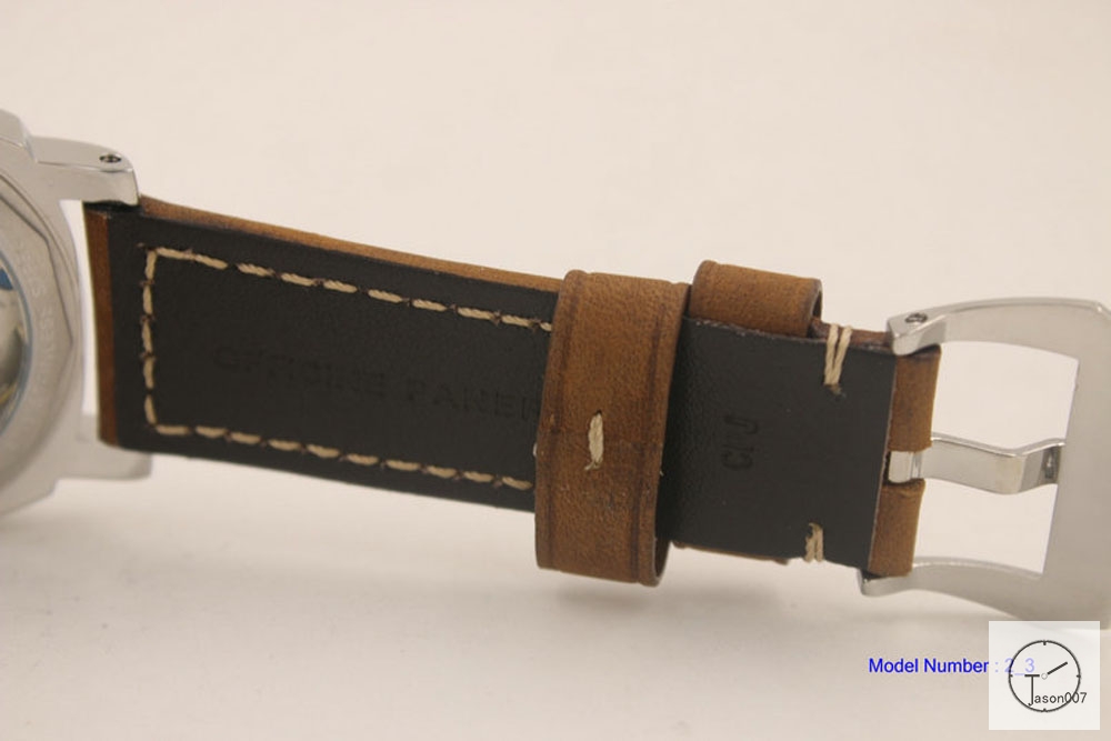 LUMINOR PANERAI Mens 42MM Brown Leather Strap Automatic Movement Glass Back PN4361820