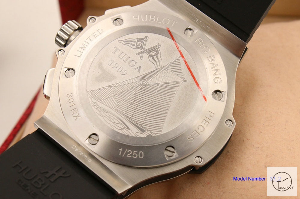 Hublot Big Bang Rubber Quartz chronograph Silver Rubber Strap Geneva Auot Date 42MM Men's Watch HUBS2001650