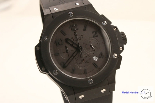 Hublot Big Bang Rubber Quartz chronograph Black matte Geneva Auot Date 42MM Men's Watch HUBS2001560