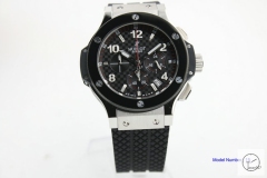 Hublot Big Bang Sapphire Glass TUIGA 1909 Black Ceramics Bezel Quartz chronograph Black Rubber Strap Geneva Auot Date 42MM Men's Watch HUBS2002260