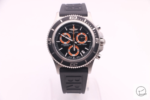 BREITLING 1884 CHRONOMAT 2000M 6600FT Black Rubber Quartz chronograph stainless steel 46mm Automatic calendar Men's watch BT2000460