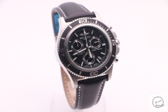 BREITLING 1884 CHRONOMAT Black Dial 2000M 6600FT Black Leather Quartz chronograph stainless steel 46mm Automatic calendar Men's watch BT2000360