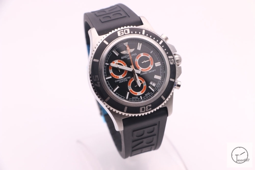 BREITLING 1884 CHRONOMAT 2000M 6600FT Black Rubber Quartz chronograph stainless steel 46mm Automatic calendar Men's watch BT2000460