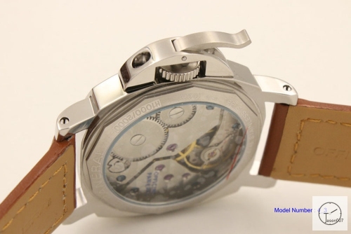 LUMINOR PANERAI Mens 42MM PAM00914 Automatic Classic Leather Strap Glass Back PN431850
