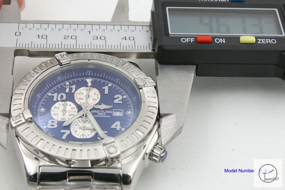 BREITLING Avenger Series 1884 Silver Blue Dial Quartz chronograph 44mm Stainless steel Men's Watch BT2002860