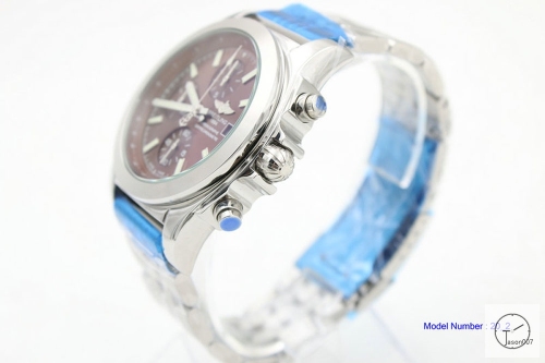 BREITLING 1884 CHRONOMAT Silver Case Brown Dial Stainless steel Strap QUARTZ CHRONOGRAPHE Auto Date Men's Watch BT2001860