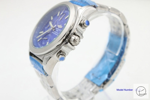 BREITLING 1884 CHRONOMAT 43mm Case Blue Dial Stainless steel Strap QUARTZ CHRONOGRAPHE Auto Date Men's Watch BT2002060