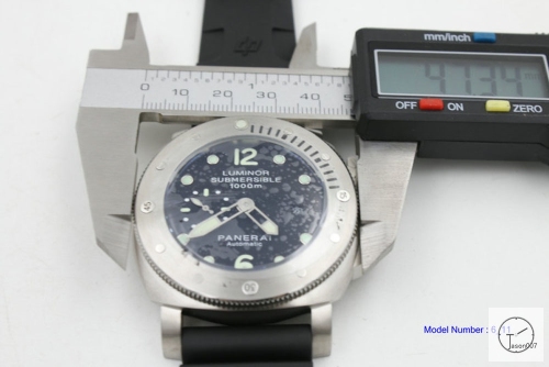 LUMINOR PANERAI Mens 46MM Automatic Rubber Strap Sub dials work PN431550