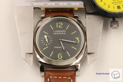 LUMINOR PANERAI Mens 42MM PAM00914 Automatic Classic Leather Strap Glass Back PN431850