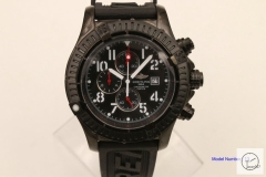 BREITLING Avenger Series 1884 Black Dial Quartz chronograph 47mm Stainless steel Rubber Strap Men's Watch BT2003460