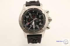 BREITLING Avenger Series 1884 Silver Quartz chronograph 46mm stainless steel Rubber Men's Watch BT2002460