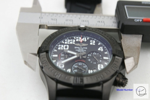 BREITLING Avenger Series 1884 Black Number Dial Quartz chronograph 46mm Stainless steel Strap Men's Watch BT2003660