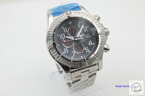 BREITLING Avenger Series 1884 Black&amp;Red Number Dial All Work Quartz chronograph 48mm Stainless steel Strap Men's Watch BT2003860