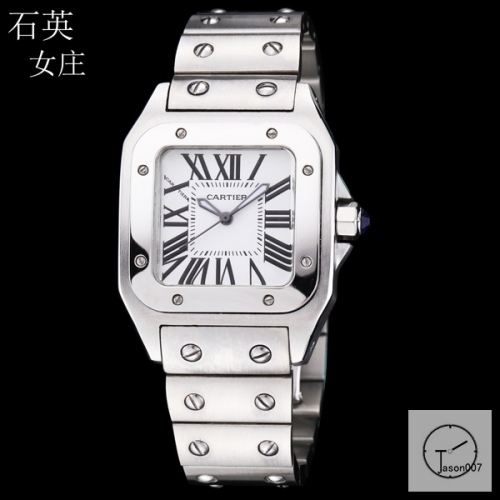 Cartier Santos 100 XL Case White Dial Quartz Movement Stainless Womens Watch Fh1950525880