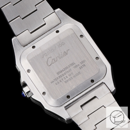 Cartier Santos 100 CARBON XL Case Black Dial Quartz Movement Stainless Mens Watch Fh1948525880