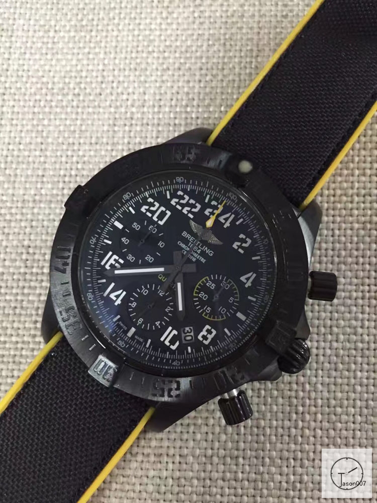 BREITLING Avenger Series 1884 Pvd Black Dial Auto Date Bezel All Work Quartz chronograph CHRONOMETRE CERTIFIE Rubber 49mm Stainless steel Men's Watch BT2005780